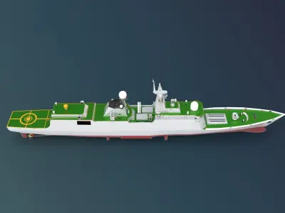 Guided missile frigate 3D model