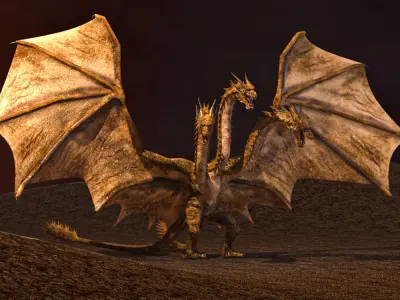 ghidhorah maya model 3D model