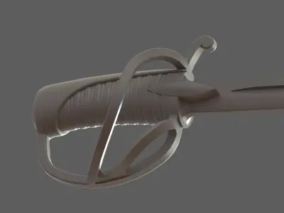 Special military School of St Cyr cavalry Saber 3D print model