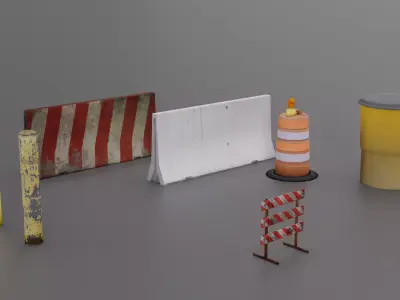 City Bumps Part 1 Low-poly 3D model