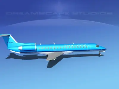 Embraer ERJ-145 Blue Sky Charters 3D model