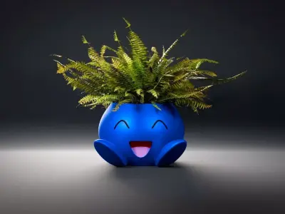 Macetero pokemon Oddish- pokemon odish flowerpot 3D print model