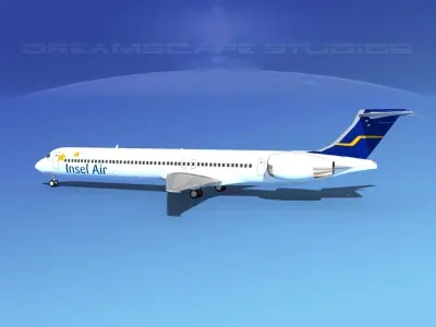 McDonnell Douglas MD83 Insel Air 3D model