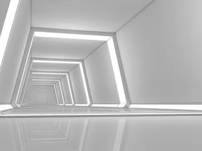 Empty Sci Fi Hallway 3D model