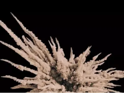 Houdini - Dirt bomb explosion asset scene file Low-poly 3D model