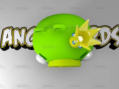 King Pig - Angry Birds 3D Model Low-poly 3D model