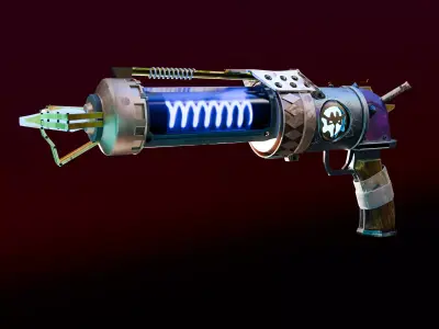 Jinx Zapper Gun from Arcane Season 2 Low-poly 3D model