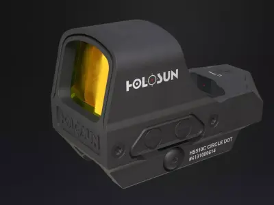 Holosun classic HS510C Holographic sight Low-poly 3D model