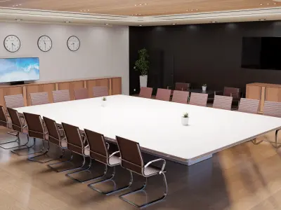 Modern Conference Room 3D Model - blender - fbx - obj 3D model