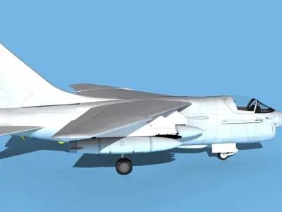 Chance Vought A-7D Corsair V016 USN 3D model