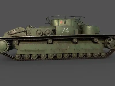 Soviet Medium Tank T28 3D model