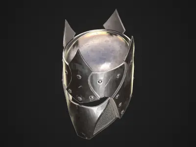 Knight Helmet 05 Low-poly 3D model