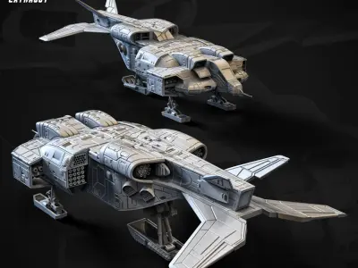 Dropship 15mm 3D Printable 3D print model