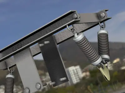 Electricity Poles Insulators 8 - Object 112 Low-poly 3D model