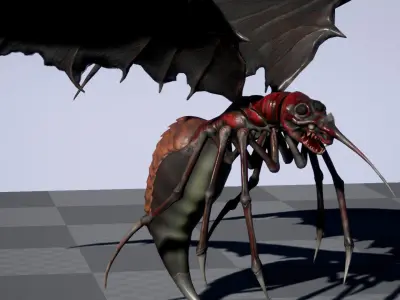 Moskit insect Low-poly 3D model