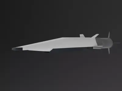  3M22 Zircon Hypersonic Missile Game Ready Free low-poly 3D model