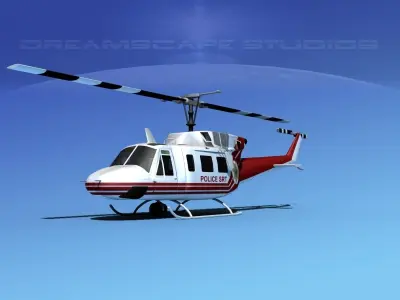 Bell 212 V10 Police SRT 3D model