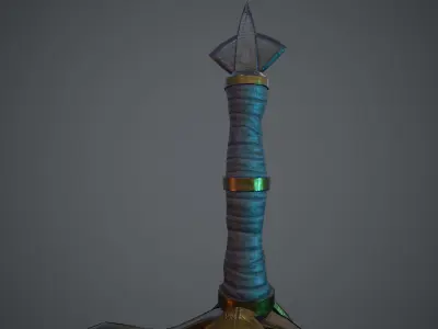 A MEDIEVAL GAMING SWORD Low-poly 3D model