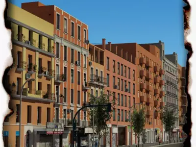 European City Block 03 Low-poly 3D model