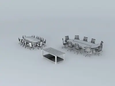 12 person meeting table Free 3D model