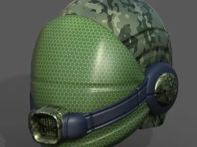 Gas mask helmet scifi fantasy armor hats military Low-poly Low-poly 3D model