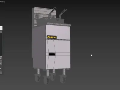 Anets Goldenfry Split Pot Fryer AGG14T 3D model