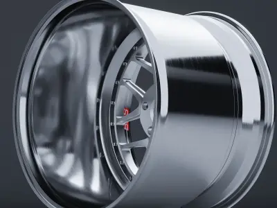 BBS WHEELS - E07 5 lugs version Low-poly 3D model