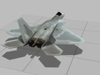 F22 Raptor Low-poly 3D model