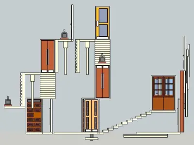 Temple 14 - Doors Temple 3D model