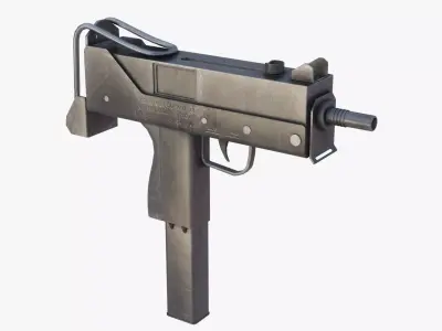 MAC-10 gun Low-poly 3D model