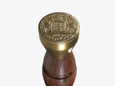 Florin Knife WW2 worn Low-poly 3D model