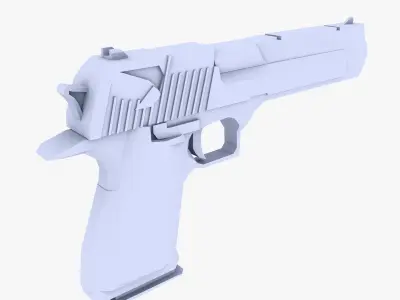 Desert Eagle low poly Low-poly 3D model