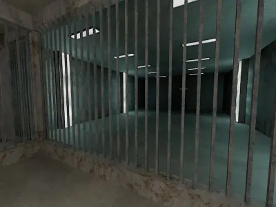 Super Criminal Worn Out Lockup Scene Low Poly Game Model Low-poly 3D model