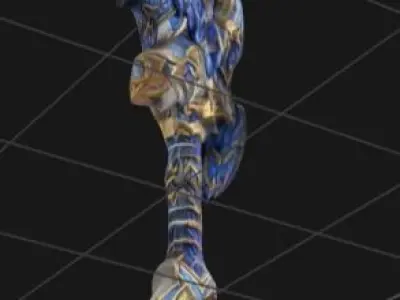 warcraft style warglaive 3D model