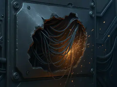 Futuristic Spaceship Wreckage LowPoly LOD Low-poly 3D model