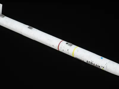 Aim-132 ASRAAM Missile PBR 3D model
