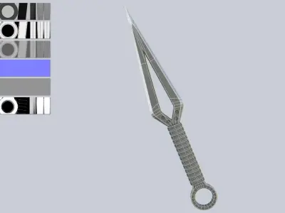 Kunai Low-poly 3D model