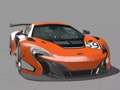 McLaren 650S GT3 2014 Free 3D model
