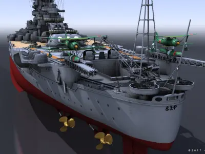 BATTLESHIP YAMATO BUNDLE 3D model
