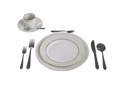 Modern Dinnerware 05 Free 3D model