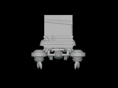 Corporate fly jet truck Free low-poly 3D model