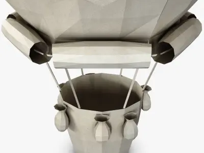 Hot Air Balloon Paper v 1 3D model