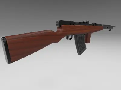 M1916 Fedorov Low-poly 3D model