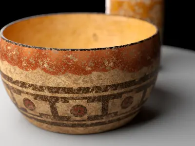 Ancient Clay Pots Low Poly PBR Low-poly 3D model