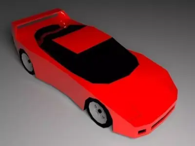 Ferrari F40 LowPoly Free low-poly 3D model