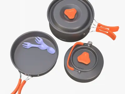 Traveler s tableware 3D model