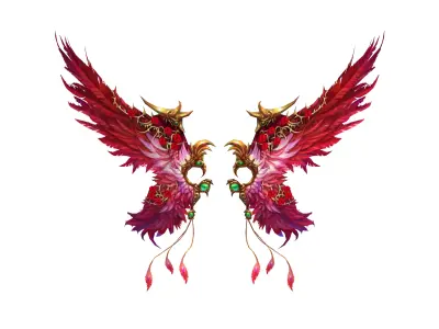 rose Wing Low-poly 3D model