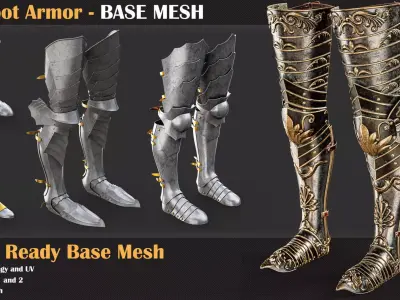  20 Foot Armor BASE MESH - VOL 16 3D model