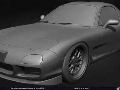 Mazda 3D Model Car Low-poly 3D model