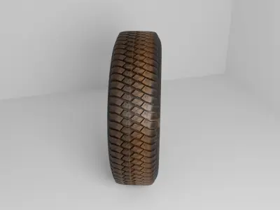 LOW POLY WHEEL MODEL rusty Free low-poly 3D model